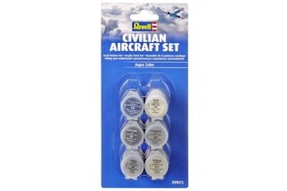 Revell Aqua Color Sets: Civilian Aircraft Set / ensemble couleur aqua avion civil