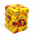 Brique de 36d6 12mm Gemini rouge/jaune avec points argentés