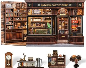 Cute Bee DIY Miniature House Corner Coffee Shop