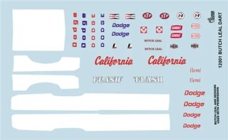 Gofer Racing Decals - Butch Leal Dart Decal Sheet
