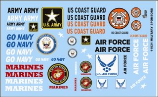 Gofer Racing Decals - Military Sponsors 