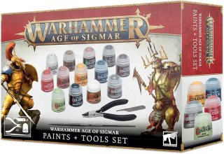 Warhammer Age Of Sigmar Paints + Tools Set