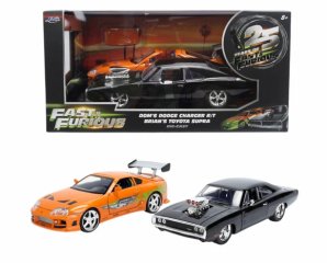 Jada Fast & Furious 25Th Anniversary Dom Charger R/T & Brian Supra Twin Pack 1/24 Die Cast