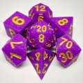 Ensemble de 7 dés polyédriques en silicone - Iris de la Louisinane