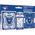 Deux Paquets de Cartes à Jouer et ensembles de Dés - Toronto Blue Jays