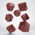 Dés Dragon - Rubis avec chiffres dorés