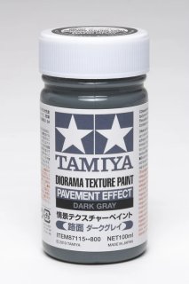 Tamiya Diorama Texture Paint Pavement Effect Dark Gray 100ML