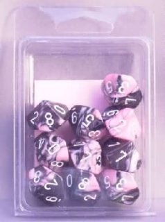 Gemini 10d10 Black/Pink With White