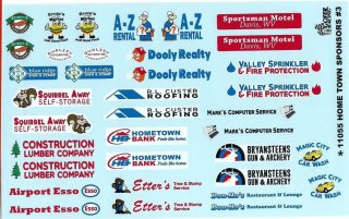 Gofer Racing Home Town Sponsors #3 1/24 & 1/25 Decals