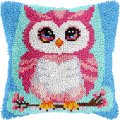 Jacarou Housse De Coussin - Hibou Rose