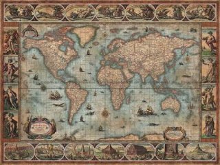 Heye - Willem Blaeu World, Map Art 